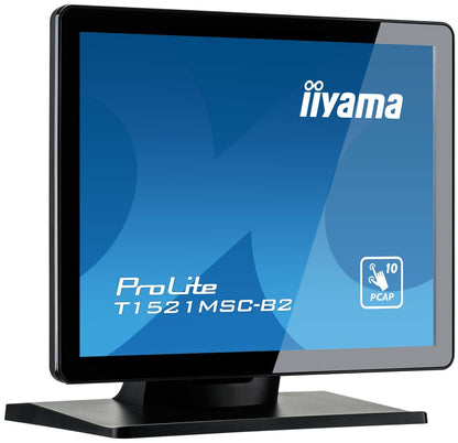 iiyama ProLite T1521MSC-B2 Monitor PC 38,1 cm (15") 1024 x 768 Pixel XGA LED Touch screen Da tavolo Nero [T1521MSC-B2]