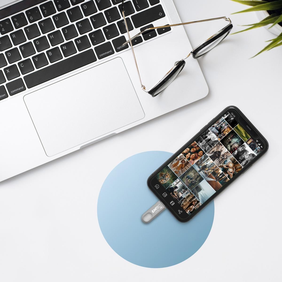 Emtec D280 Dual unità flash USB 32 GB USB Type-A / USB Type-C 3.2 Gen 1 (3.1 Gen 1) Argento [ECMMD32GD283]