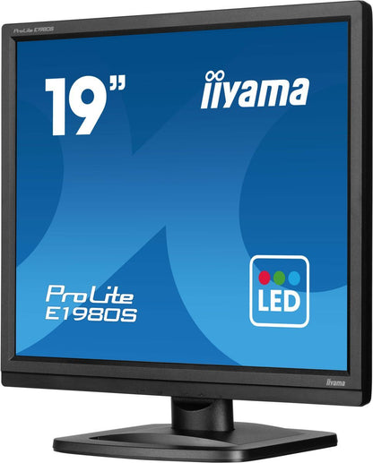 iiyama ProLite E1980S-B1 Monitor PC 48,3 cm (19") 1280 x 1024 Pixel VGA LED Nero [E1980S-B1]