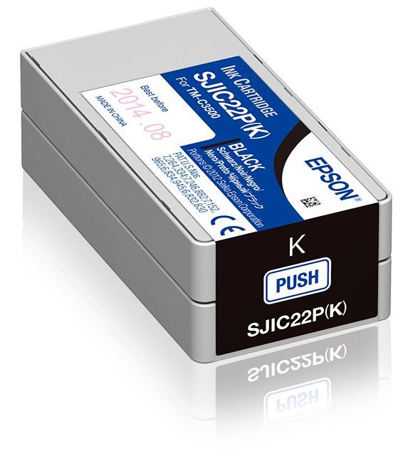 Epson SJIC22P(K): Ink cartridge for ColorWorks C3500 (Black) [C33S020601]