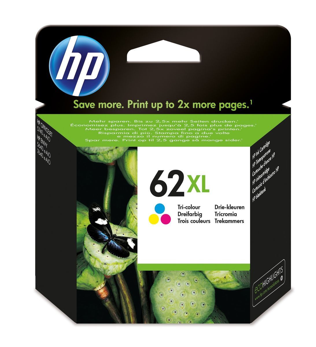 HP 62XL TRI-COLOR INK CARTRIDGE [C2P07AE#UUS]