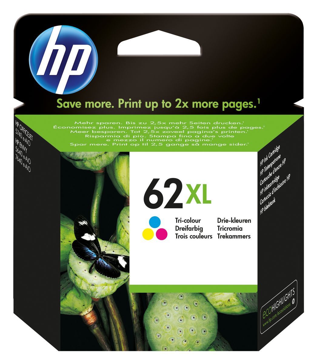 HP 62XL TRI-COLOR INK CARTRIDGE [C2P07AE#UUS]