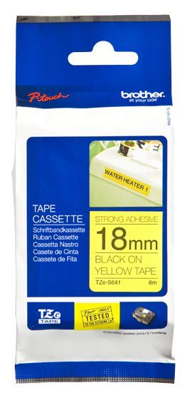 Brother TZE-S641 nastro per etichettatrice Nero su giallo TZ [TZES641]