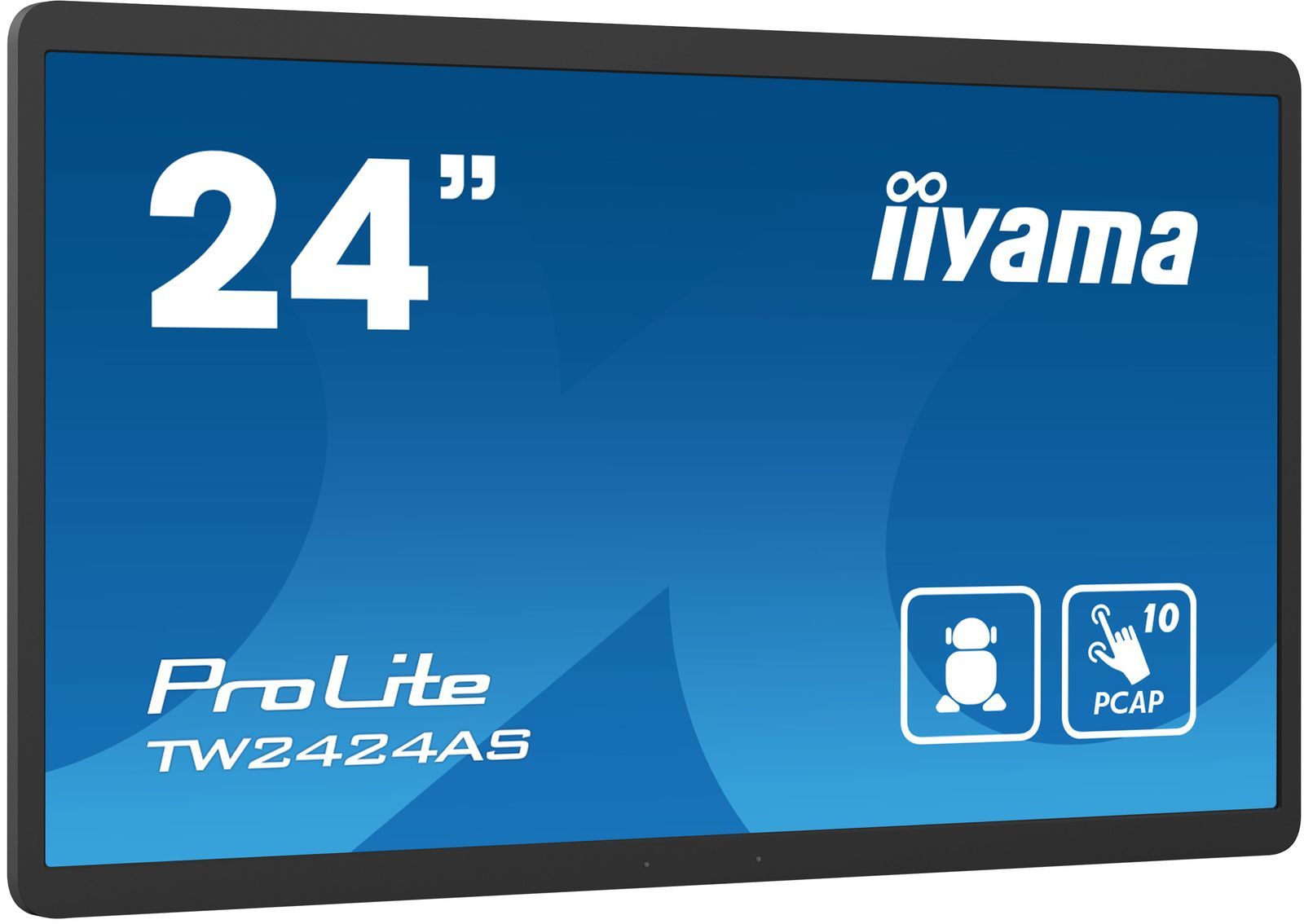 iiyama TW2424AS-B1 visualizzatore di messaggi Pannello piatto per segnaletica digitale 60,5 cm (23.8") Wi-Fi 250 cd/m 4K Ultra HD Nero Touch screen Processore integrato Android 24/7 [TW2424AS-B1]