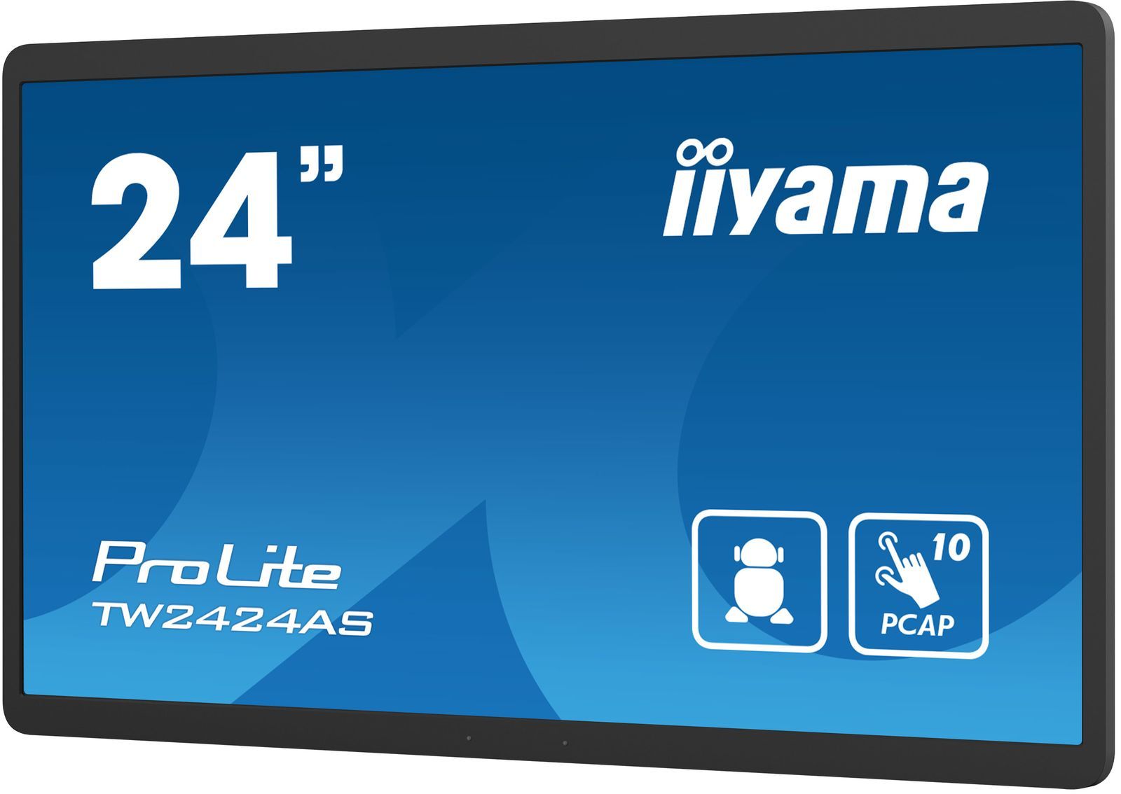 iiyama TW2424AS-B1 visualizzatore di messaggi Pannello piatto per segnaletica digitale 60,5 cm (23.8") Wi-Fi 250 cd/m 4K Ultra HD Nero Touch screen Processore integrato Android 24/7 [TW2424AS-B1]
