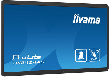 iiyama TW2424AS-B1 visualizzatore di messaggi Pannello piatto per segnaletica digitale 60,5 cm (23.8") Wi-Fi 250 cd/m 4K Ultra HD Nero Touch screen Processore integrato Android 24/7 [TW2424AS-B1]