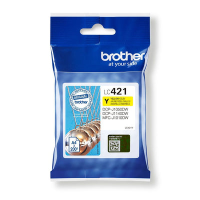 Brother LC421Y cartuccia d'inchiostro 1 pz Originale Giallo [LC421Y]