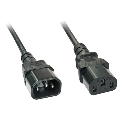 Lindy 2m IEC M/F cavo di alimentazione Nero Accoppiatore C14 Accoppiatore C13 [LINDY30331]