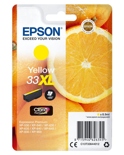 Epson Oranges Cartuccia Giallo T33XL Claria Premium [C13T33644012]