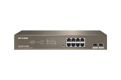 IP-COM Networks G3310P-8-150W switch di rete Gestito L2 Gigabit Ethernet (10/100/1000) Supporto Power over Ethernet (PoE) Grigio [G3310P-8-150W]