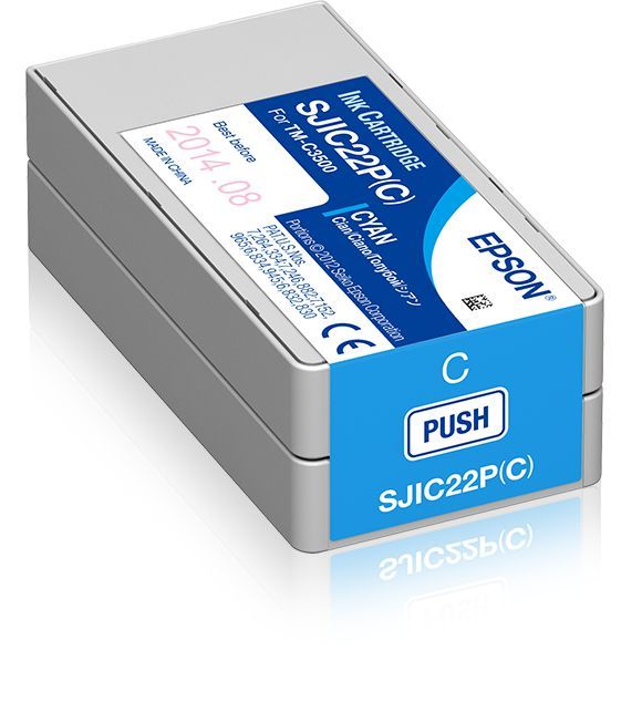 Epson SJIC22P(C): Ink cartridge for ColorWorks C3500 (Cyan) [C33S020602]