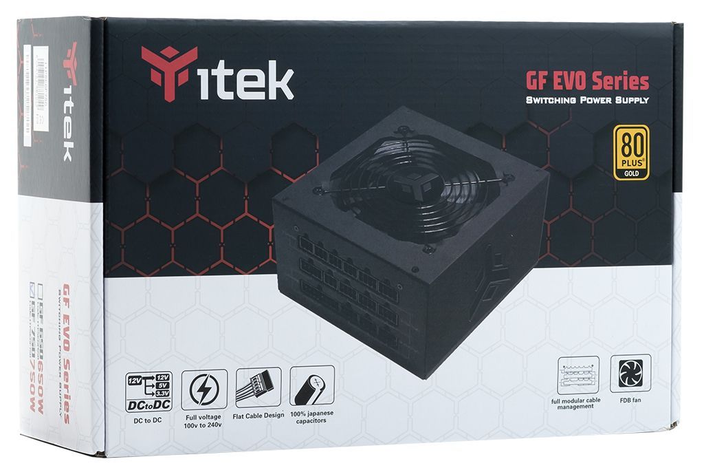 itek GF750 alimentatore per computer 750 W 24-pin ATX ATX Nero [ITPSEGF750]