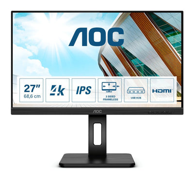 AOC U27P2CA Monitor PC 68,6 cm (27") 3840 x 2160 Pixel 4K Ultra HD LED Nero [U27P2CA]