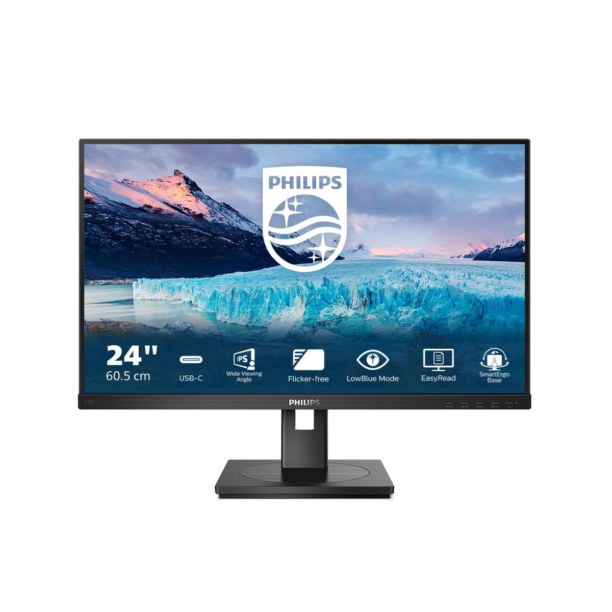Philips S Line 243S1/00 Monitor PC 60,5 cm (23.8") 1920 x 1080 Pixel Full HD LCD Nero [243S1/00]
