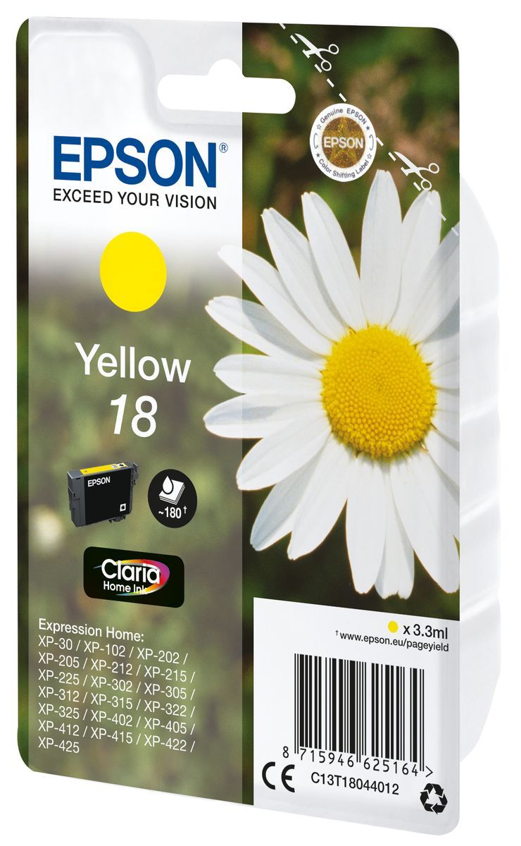 Epson Daisy Cartuccia Margherita Giallo Inchiostri Claria Home 18 [C13T18044012]