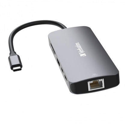 Verbatim CMH-09 USB tipo-C 10000 Mbit/s Argento [32152]