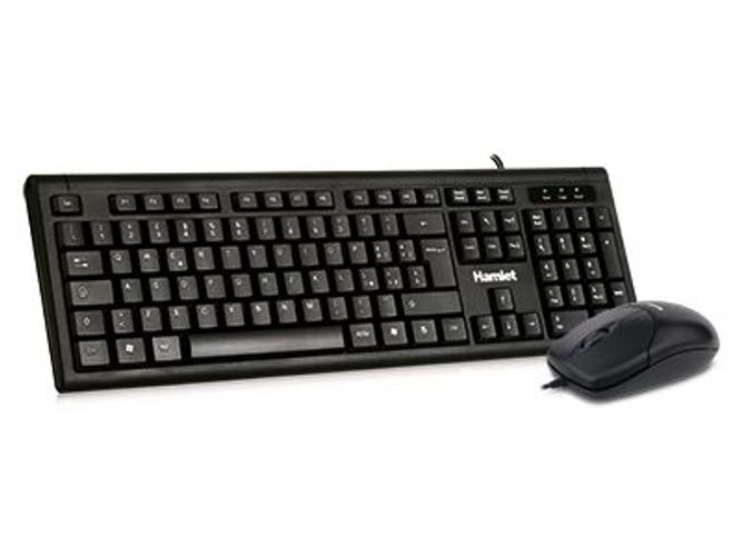 Hamlet KU200 tastiera Mouse incluso Casa USB Italiano Nero [XKKMICEU200]
