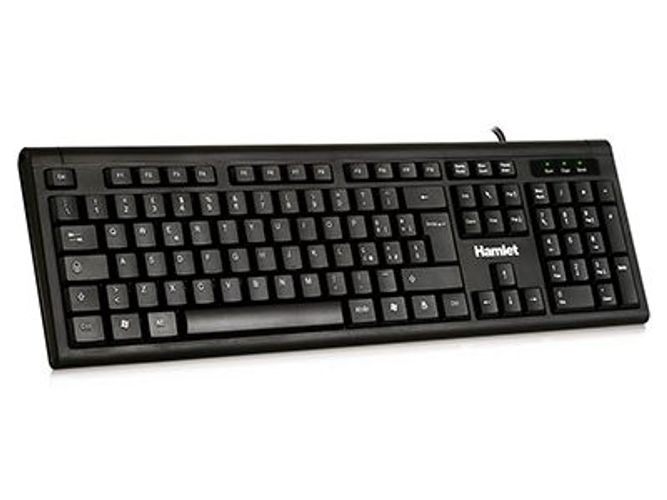 Hamlet KU200 tastiera Mouse incluso Casa USB Italiano Nero [XKKMICEU200]