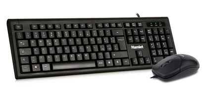 Hamlet KU200 tastiera Mouse incluso Casa USB Italiano Nero [XKKMICEU200]