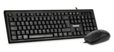 Hamlet KU200 tastiera Mouse incluso Casa USB Italiano Nero [XKKMICEU200]