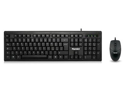 Hamlet KU200 tastiera Mouse incluso Casa USB Italiano Nero [XKKMICEU200]