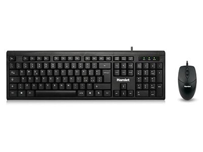 Hamlet KU200 tastiera Mouse incluso Casa USB Italiano Nero [XKKMICEU200]