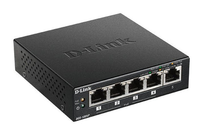 D-Link DGS-1005P/E switch di rete Non gestito L2 Gigabit Ethernet (10/100/1000) Supporto Power over Ethernet (PoE) Nero [DGS-1005P]