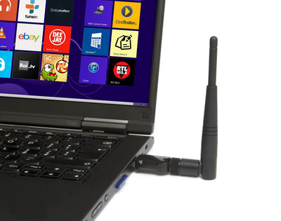 Hamlet Adattatore USB Wi-Fi 600Mbps Dual Band 5GHz + 2.4GHz standard 802.ac con antenna rimovibile [HNW600ACU]