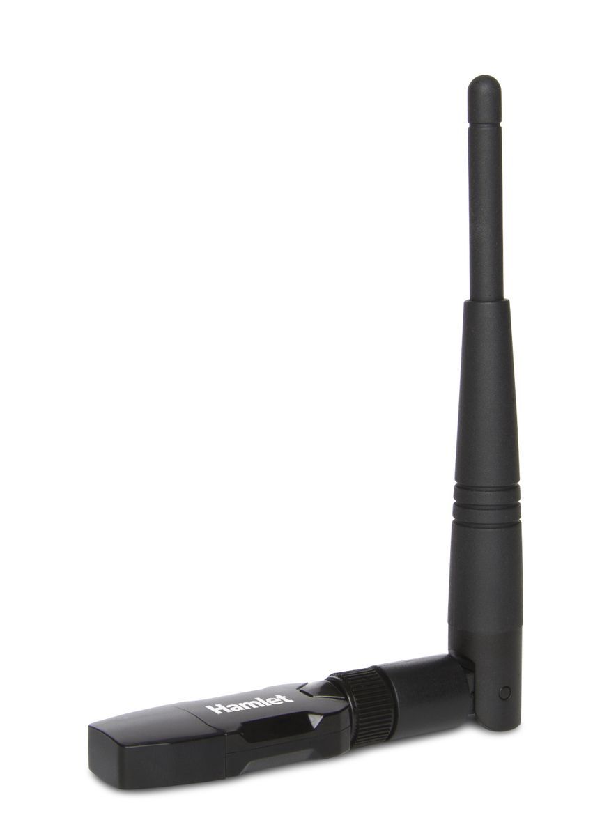 Hamlet Adattatore USB Wi-Fi 600Mbps Dual Band 5GHz + 2.4GHz standard 802.ac con antenna rimovibile [HNW600ACU]