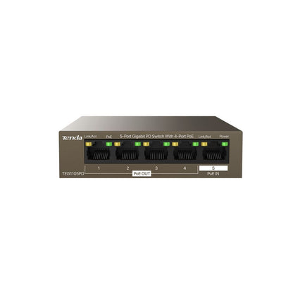 Tenda TEG1105PD switch di rete Gigabit Ethernet (10/100/1000) Supporto Power over Ethernet (PoE) Marrone [TEG1105PD]