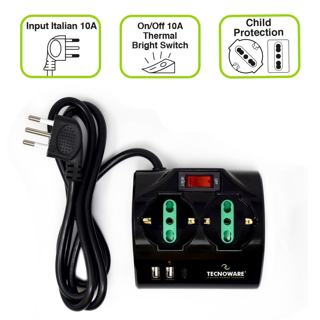 MULTIPRESA DA TAVOLO POWER CLEANER INPUT 10A ITA [FMP4IIGUSB]