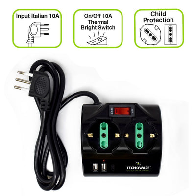 MULTIPRESA DA TAVOLO POWER CLEANER INPUT 10A ITA [FMP4IIGUSB]