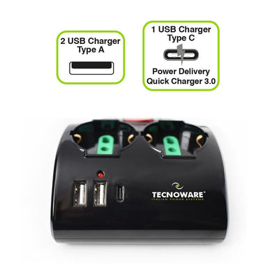 MULTIPRESA DA TAVOLO POWER CLEANER INPUT 10A ITA [FMP4IIGUSB]