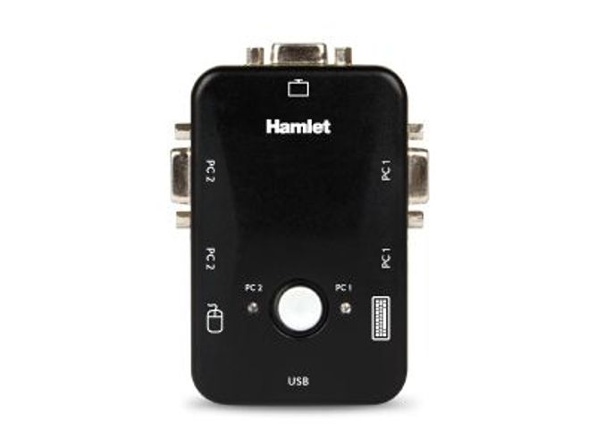 Hamlet KVM Smart Control Switch a 3 porte usb con 2 set di cavi KVM inclusi [HNKVM3U]