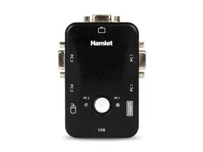 Hamlet KVM Smart Control Switch a 3 porte usb con 2 set di cavi KVM inclusi [HNKVM3U]