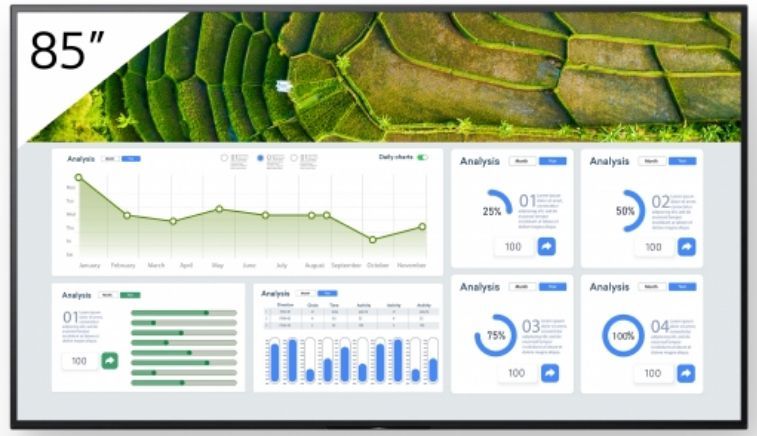 Sony FW-85BZ30L visualizzatore di messaggi Pannello piatto per segnaletica digitale 2,16 m (85") LCD Wi-Fi 440 cd/m 4K Ultra HD Nero Android 24/7 [FW-85BZ30L]