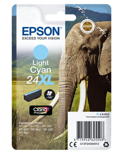 Epson Elephant Cartuccia Ciano chiaro XL [C13T24354012]