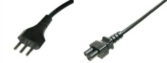 LINK Cavo Alimentazione Spina Italiana Tripolare 10A - Presa Compaq Tripolare C5 Mt 1.80 [LKC518]