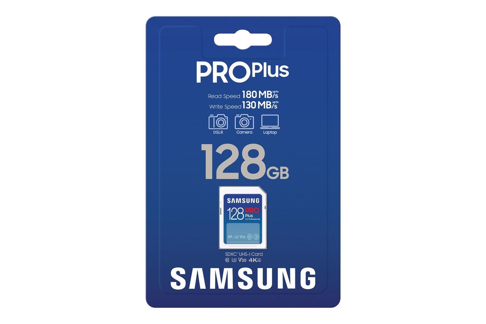 Samsung PRO Plus SD Card - Scheda di memoria 128GB (2023) [MB-SD128S/EU]