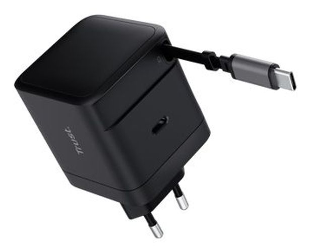 Trust Maxo Caricabatteria retrattile USB-C PD da 65 W [25805]