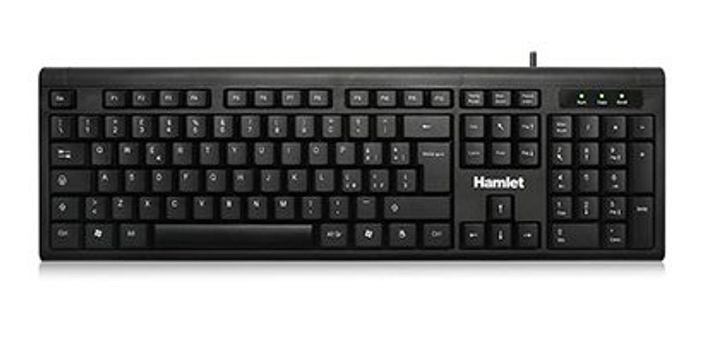 Hamlet KU200 tastiera Ufficio USB QWERTY Italiano Nero [XKKU200-IT]