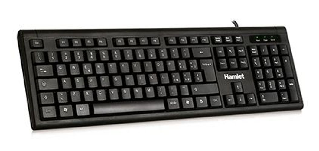 Hamlet KU200 tastiera Ufficio USB QWERTY Italiano Nero [XKKU200-IT]
