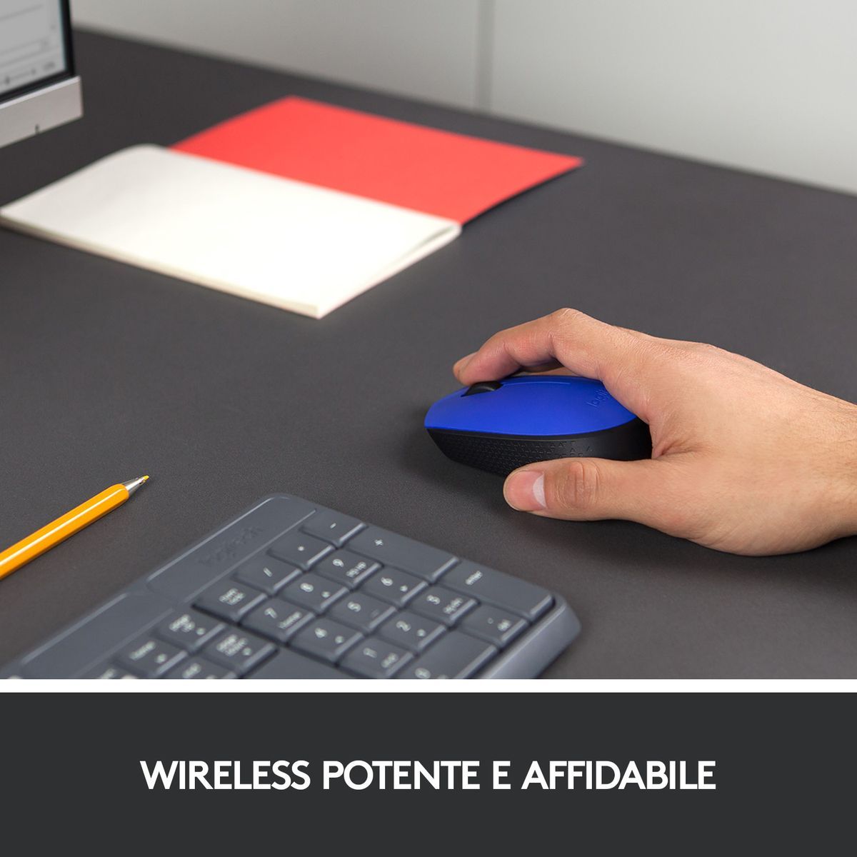 Logitech M171 mouse wireless (blu) [910-004640]