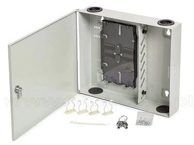 Box Fibra metallo 6 X SC duplex VUOTO GRIGIO [AT-08329]