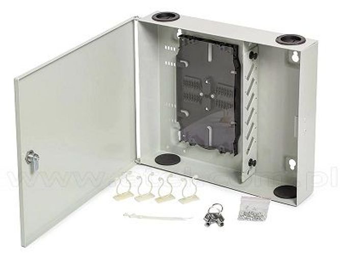 Box Fibra metallo 6 X SC duplex VUOTO GRIGIO [AT-08329]