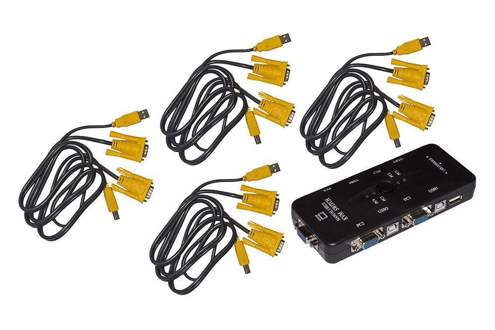 Link Accessori LKKWM4 switch per keyboard-video-mouse (kvm) Nero [LKKWM4]