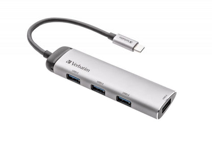 Verbatim Hub Multiporta USB-C Quattro porte USB 3.2 Gen 1 [49147]