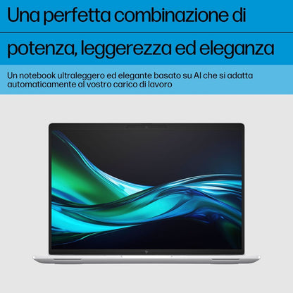 HP EliteBook 1040 G11 Intel Core Ultra 7 155H Computer portatile 35,6 cm (14") WUXGA 16 GB LPDDR5x-SDRAM 512 GB SSD Wi-Fi 6E (802.11ax) Windows 11 Pro Argento [9G0J7ET#ABZ]