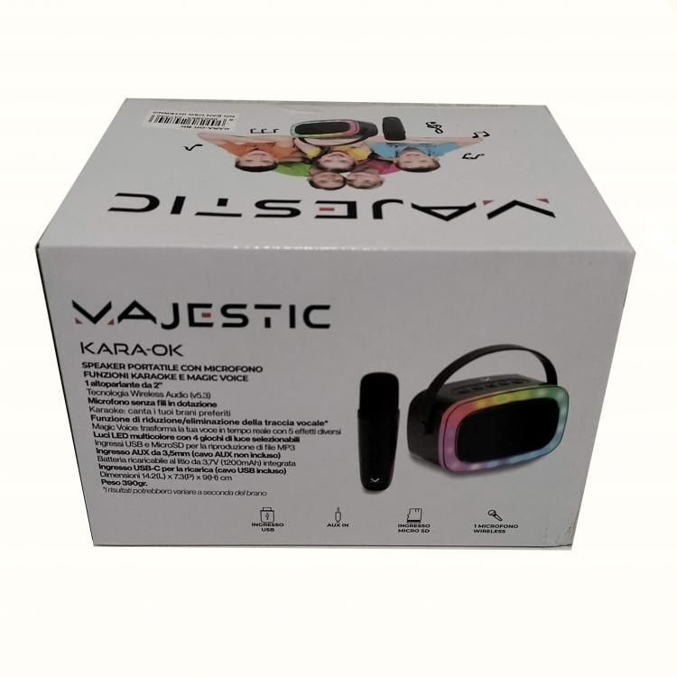New Majestic KARA-OK Altoparlante portatile mono Nero [129362BK] - ITPartners