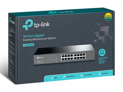 TP-Link TL-SG1016D switch di rete Non gestito L2 Gigabit Ethernet (10/100/1000) Nero [TL-SG1016D]